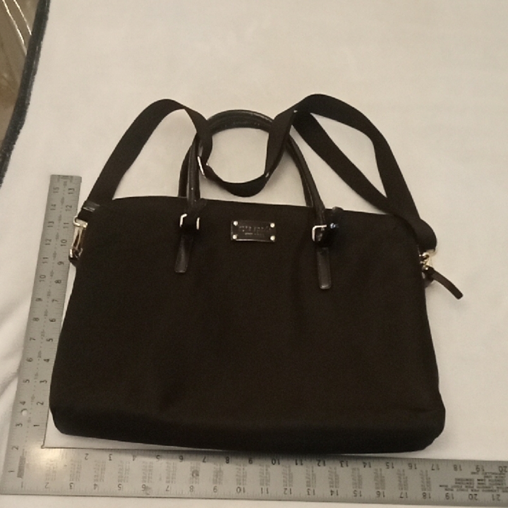 Kate Spade Black and Cream Laptop Crossbody Bag - Picture 2 of 7